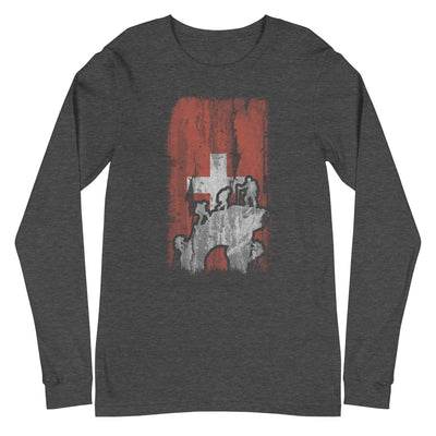 Schweizer Flagge und Klettern - Longsleeve (Unisex) klettern xxx yyy zzz Dark Grey Heather