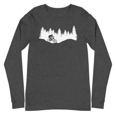 Bäume - Radfahren - (9) - Longsleeve (Unisex) fahrrad xxx yyy zzz Dark Grey Heather