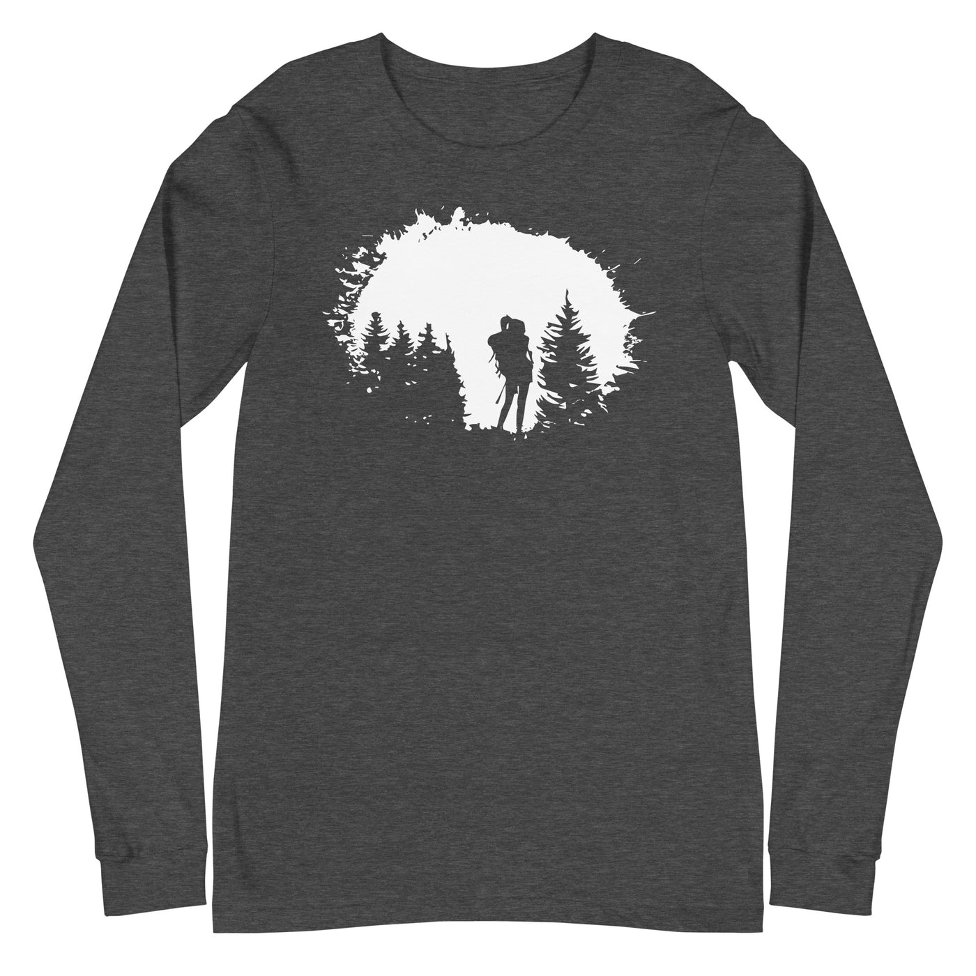 Bäume - Wandern - Longsleeve (Unisex) wandern xxx yyy zzz Dark Grey Heather