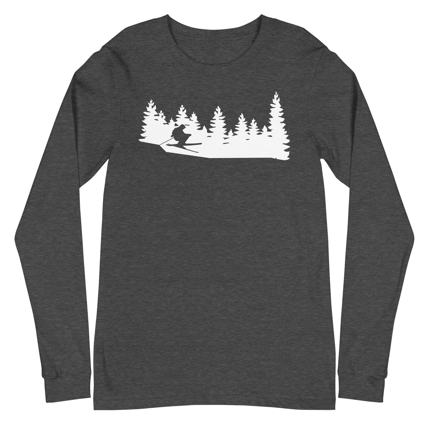 Bäume - Skifahren - Longsleeve (Unisex) klettern ski xxx yyy zzz Dark Grey Heather