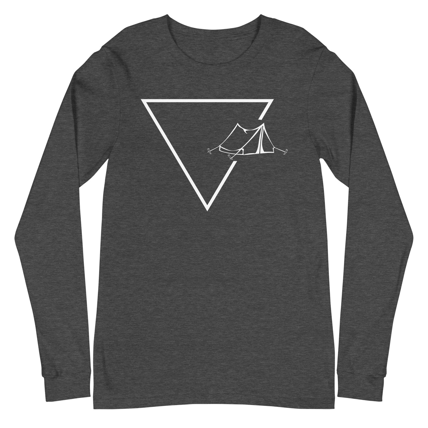 Dreieck 1 und Camping - Longsleeve (Unisex) camping xxx yyy zzz Dark Grey Heather