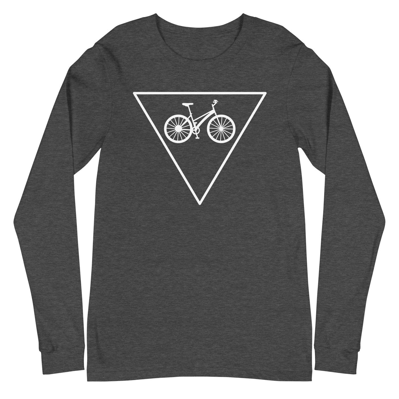 Dreieck und Fahrrad - Longsleeve (Unisex) fahrrad xxx yyy zzz Dark Grey Heather