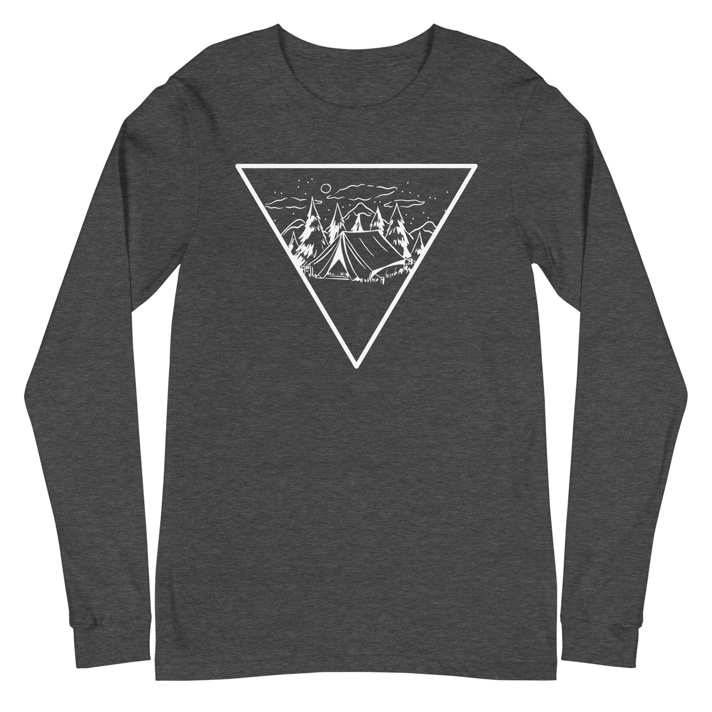 Dreieck und Camping - Longsleeve (Unisex) camping xxx yyy zzz Dark Grey Heather