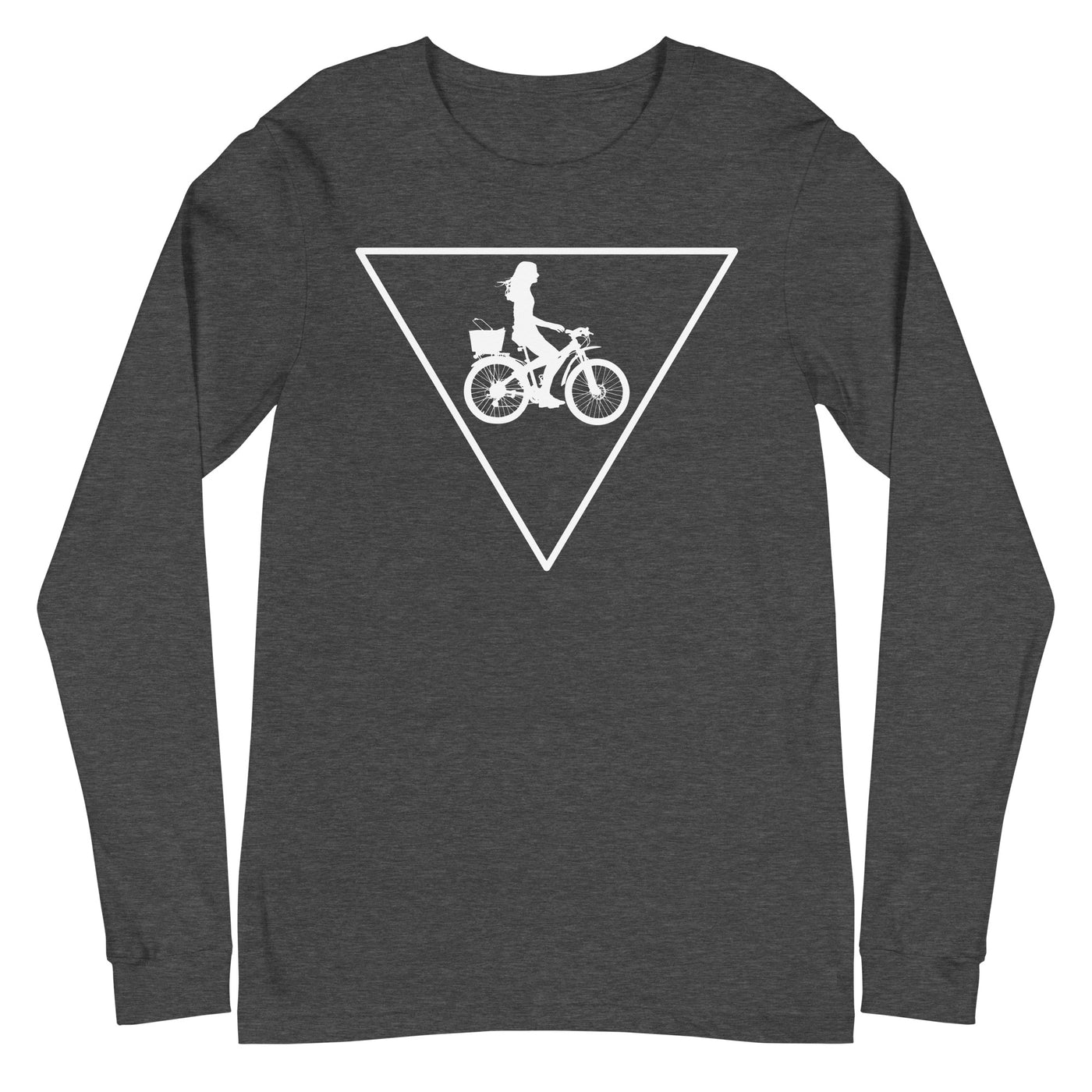 Dreieck und Radfahren - Longsleeve (Unisex) fahrrad xxx yyy zzz Dark Grey Heather