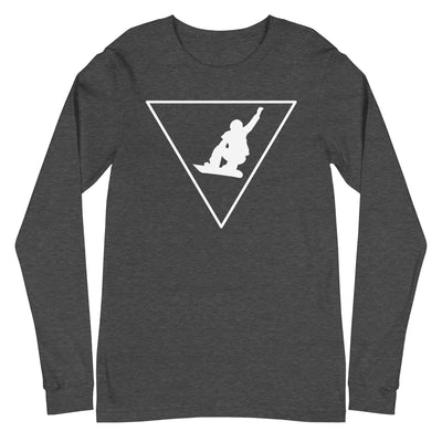 Dreieck_und_Snowboarding_-_(SN)_ - Unisex Long Sleeve Tee | Bella + Canvas 3501 xxx yyy zzz Dark Grey Heather