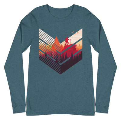 Wanderführer - Longsleeve (Unisex) berge wandern Heather Deep Teal