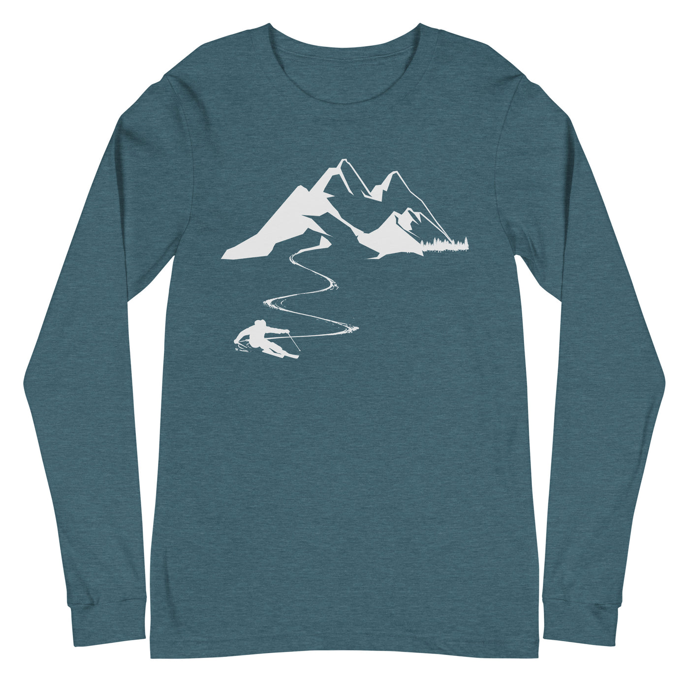 Skisüchtig - Longsleeve (Unisex) ski Heather Deep Teal