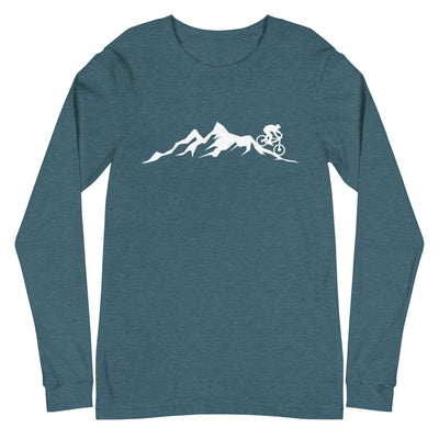 Mountain - Mountainbike - Longsleeve (Unisex) mountainbike Heather Deep Teal