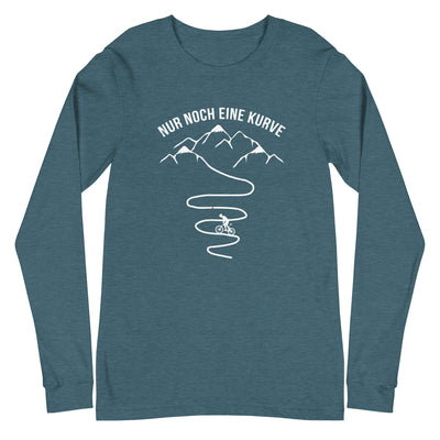 Nur noch eine Kurve und Radfahrer - Longsleeve (Unisex) fahrrad mountainbike Heather Deep Teal