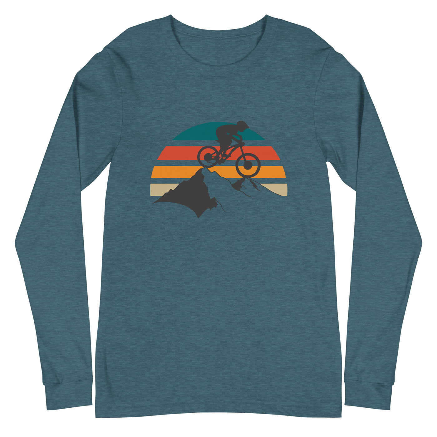 Mountainbike Vintage - Longsleeve (Unisex) mountainbike Heather Deep Teal