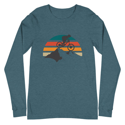 Mountainbike Vintage - Longsleeve (Unisex) mountainbike Heather Deep Teal