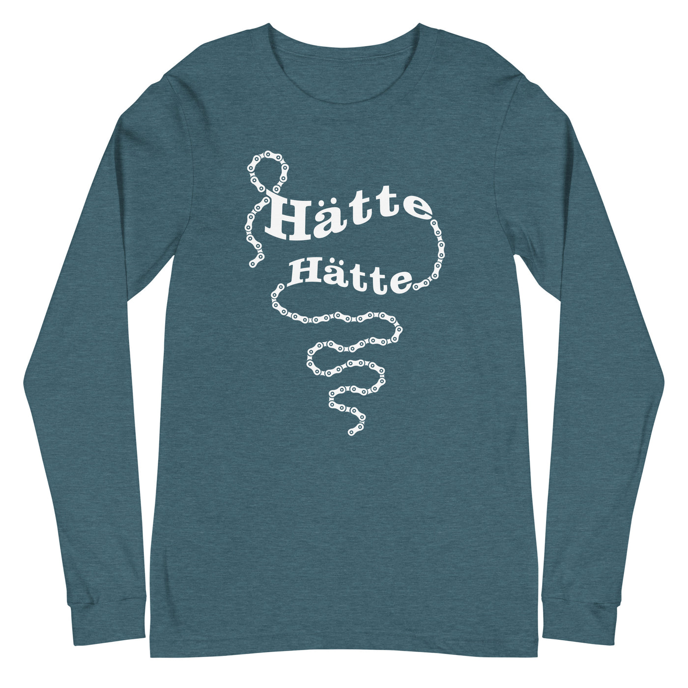 Hätte Hätte Fahrradkette - Longsleeve (Unisex) fahrrad mountainbike Heather Deep Teal