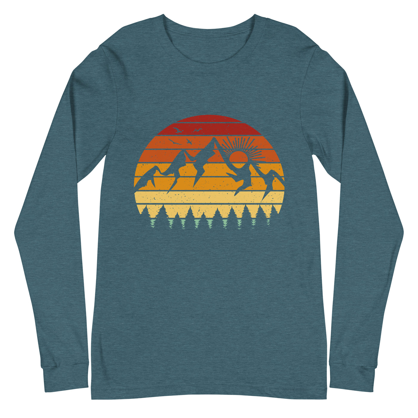 Berge Vintage - Longsleeve (Unisex) berge Heather Deep Teal