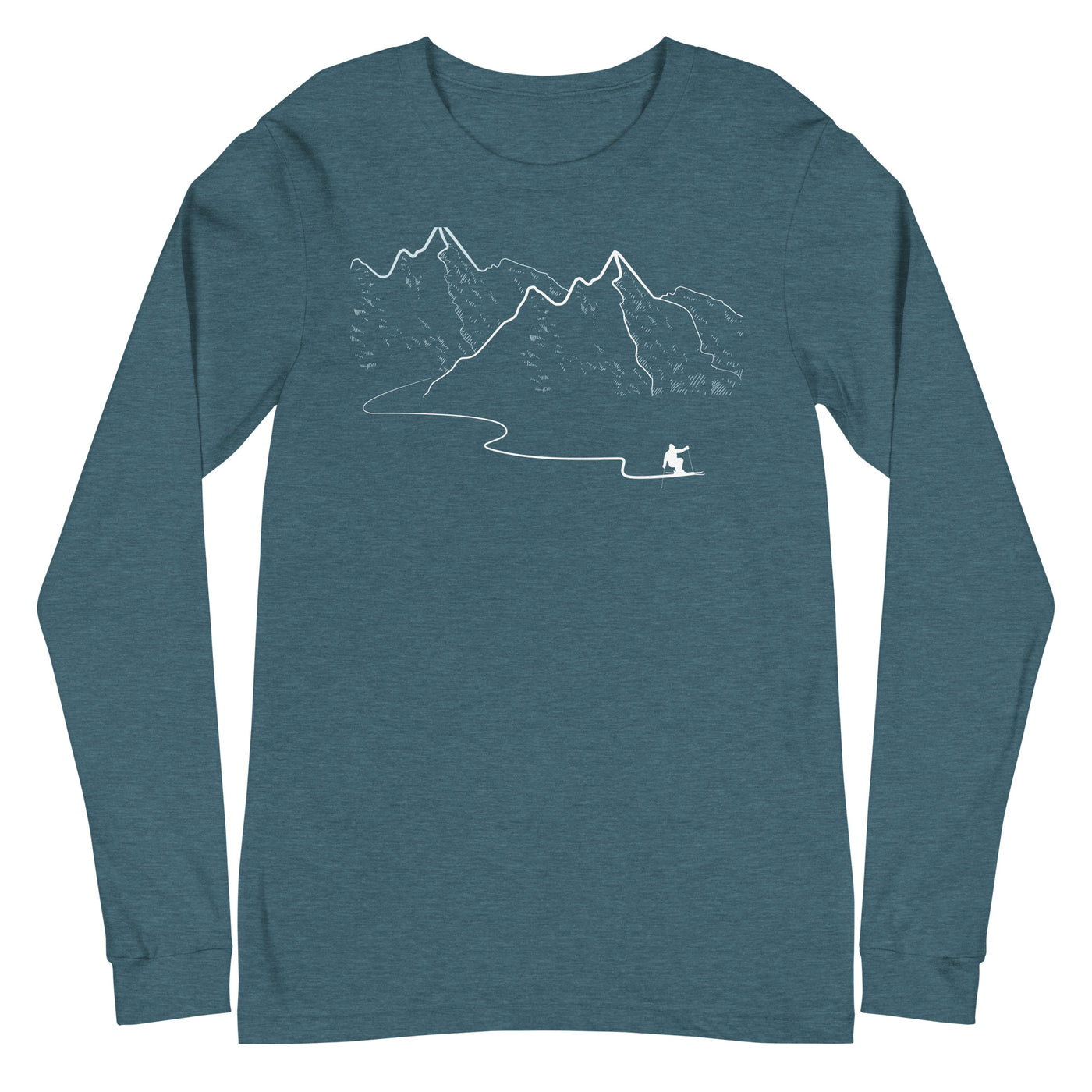 Schifahren - Longsleeve (Unisex) ski Heather Deep Teal