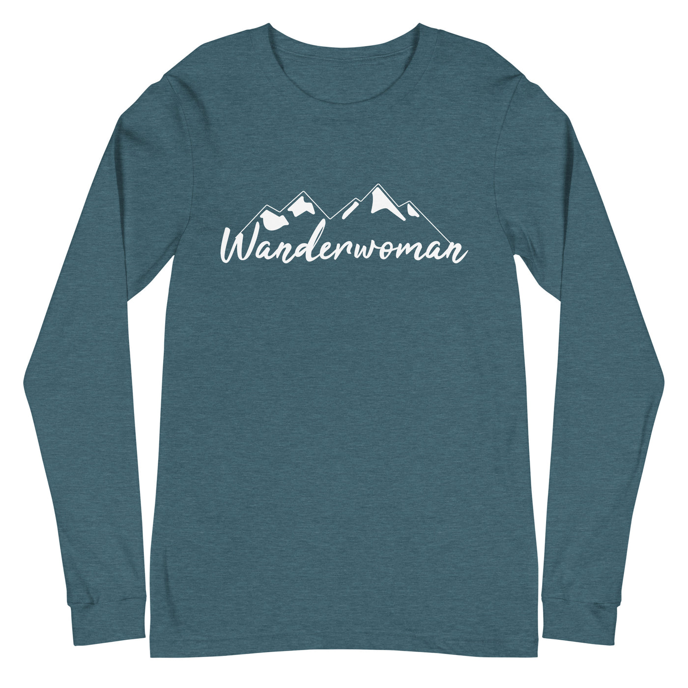 Wanderwoman. - Longsleeve (Unisex) wandern Heather Deep Teal