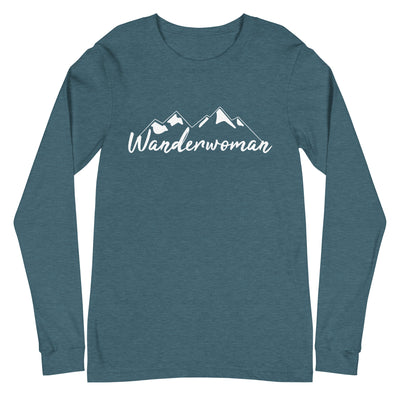 Wanderwoman. - Longsleeve (Unisex) wandern Heather Deep Teal