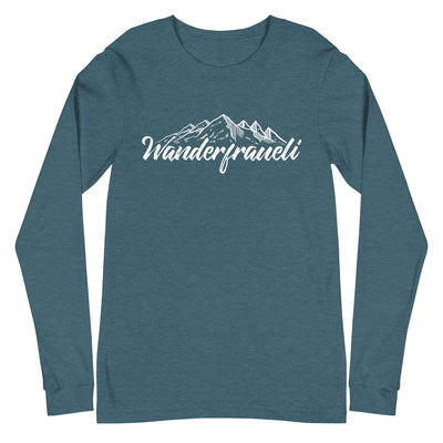 Wanderfraueli - Longsleeve (Unisex) wandern Heather Deep Teal