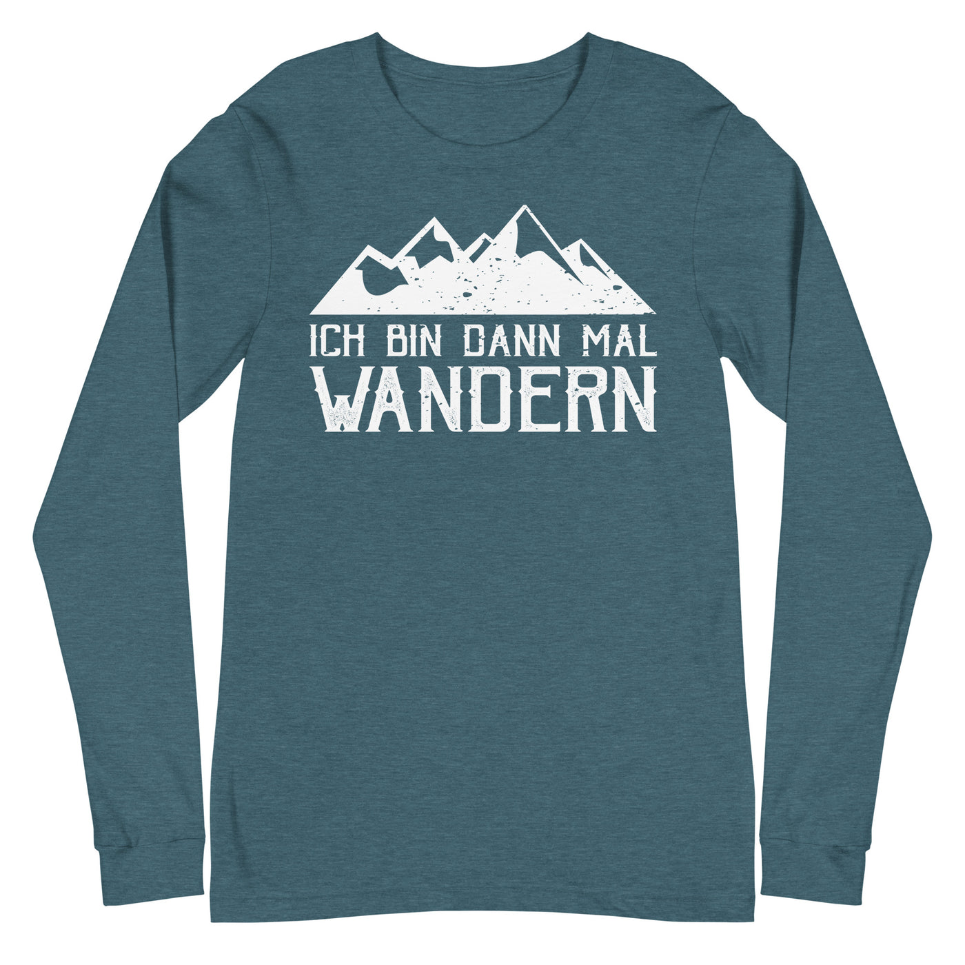 Ich bin dann mal wandern - Longsleeve (Unisex) wandern Heather Deep Teal