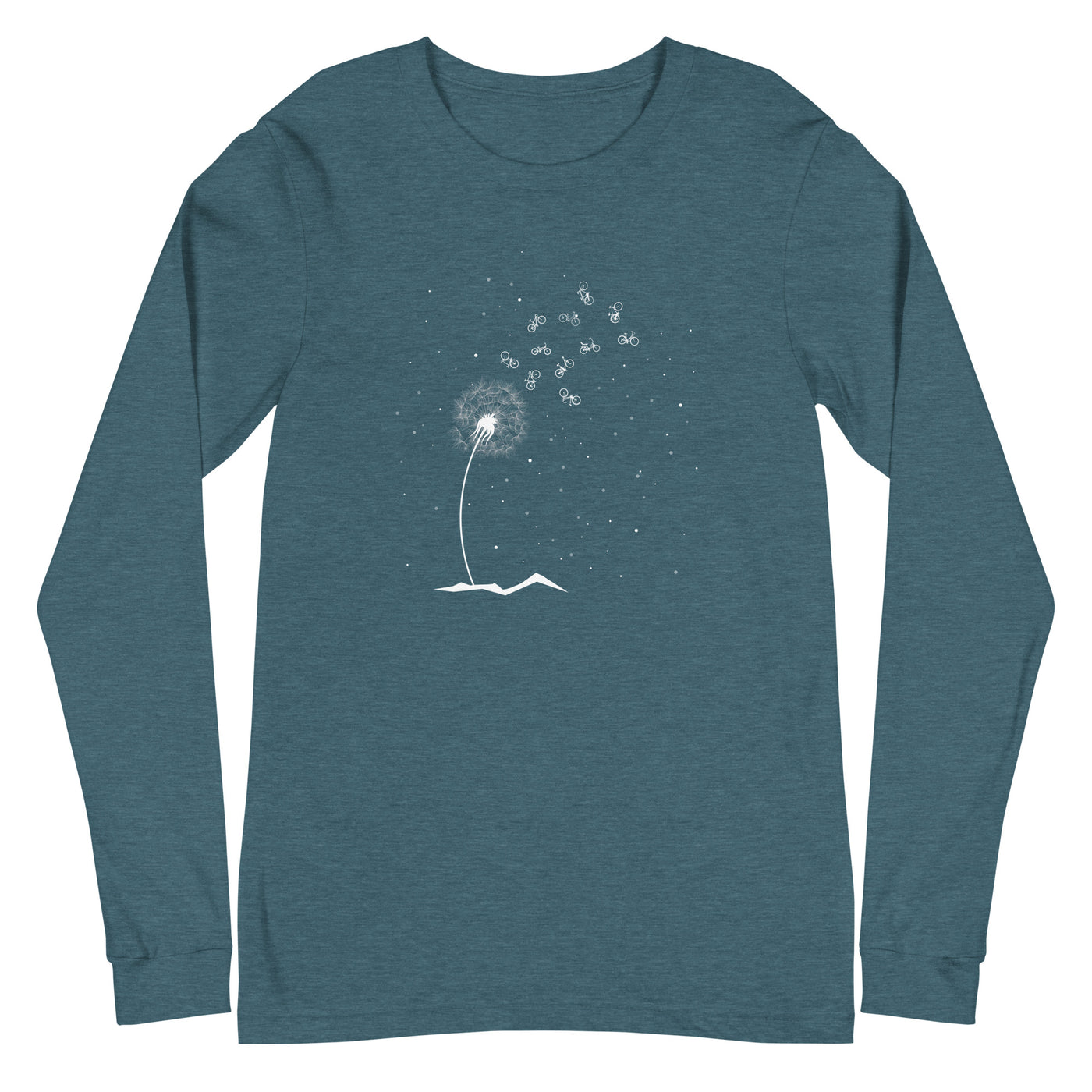 Pusteblume Fahrräder - Longsleeve (Unisex) fahrrad mountainbike Heather Deep Teal