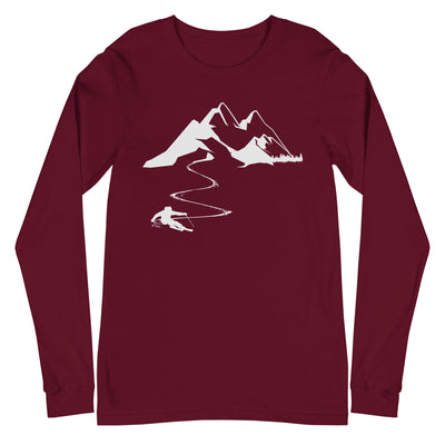 Skisüchtig - Longsleeve (Unisex) ski Maroon