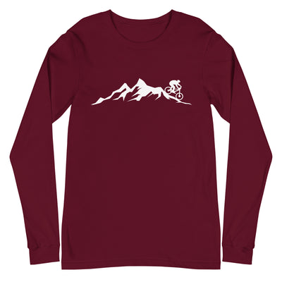 Mountain - Mountainbike - Longsleeve (Unisex) mountainbike Maroon