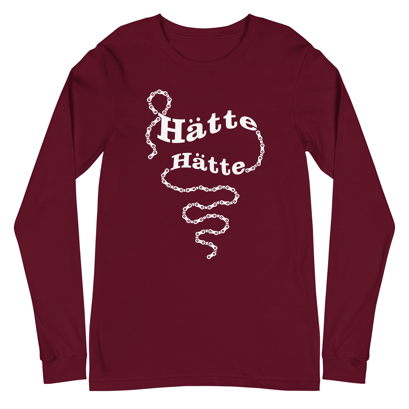 Hätte Hätte Fahrradkette - Longsleeve (Unisex) fahrrad mountainbike Maroon