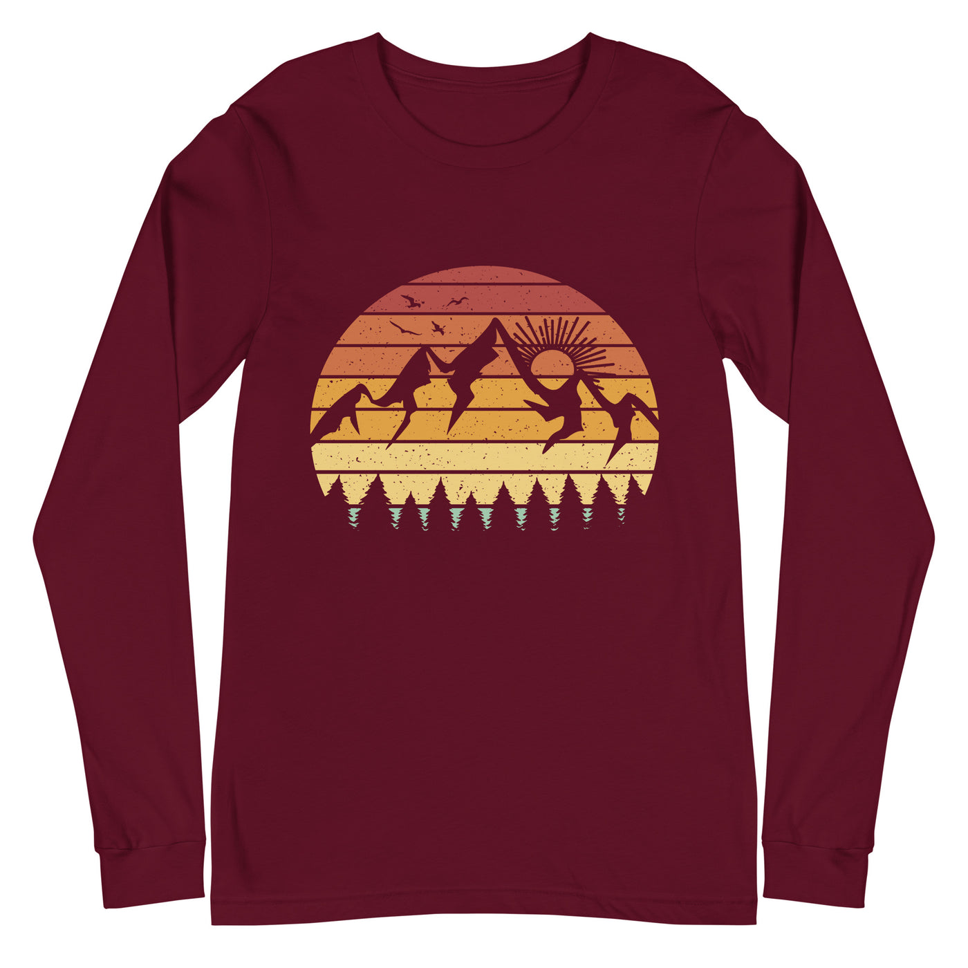 Berge Vintage - Longsleeve (Unisex) berge Maroon