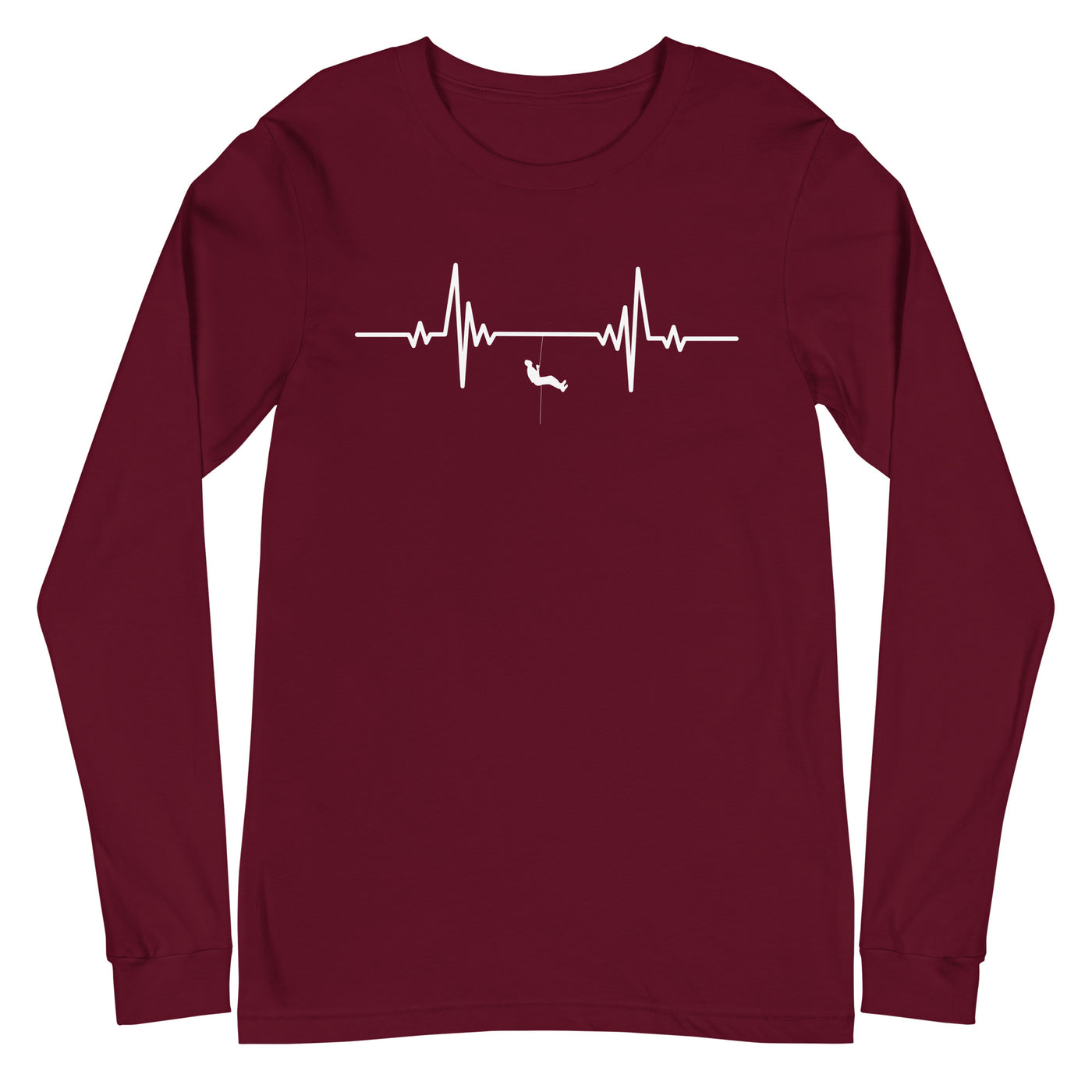 Heartbeat sport rock climbing - Longsleeve (Unisex) klettern Maroon