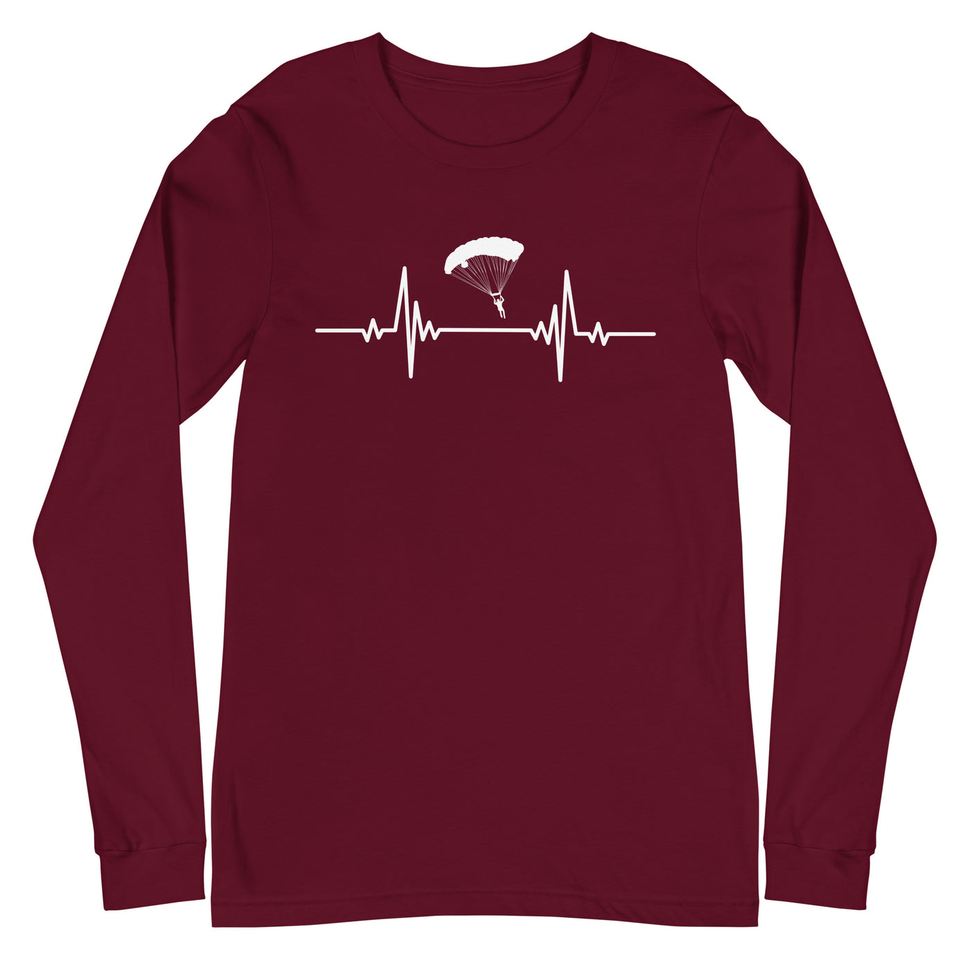 Heartbeat adventure sport of flying paragliders - Longsleeve (Unisex) berge Maroon