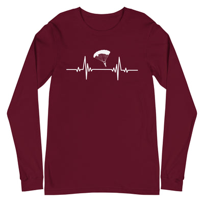 Heartbeat adventure sport of flying paragliders - Longsleeve (Unisex) berge Maroon