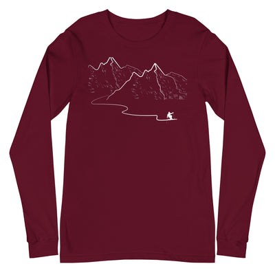 Schifahren - Longsleeve (Unisex) ski Maroon