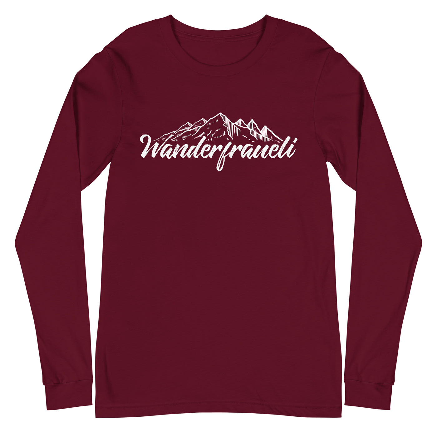 Wanderfraueli - Longsleeve (Unisex) wandern Maroon