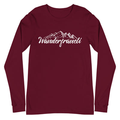 Wanderfraueli - Longsleeve (Unisex) wandern Maroon