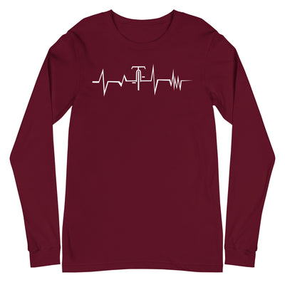 Heartbeat - Cycle - Longsleeve (Unisex) fahrrad Maroon