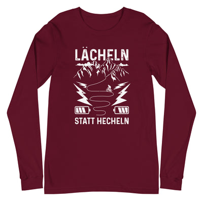 Lächeln statt hecheln - Longsleeve (Unisex) e-bike Maroon