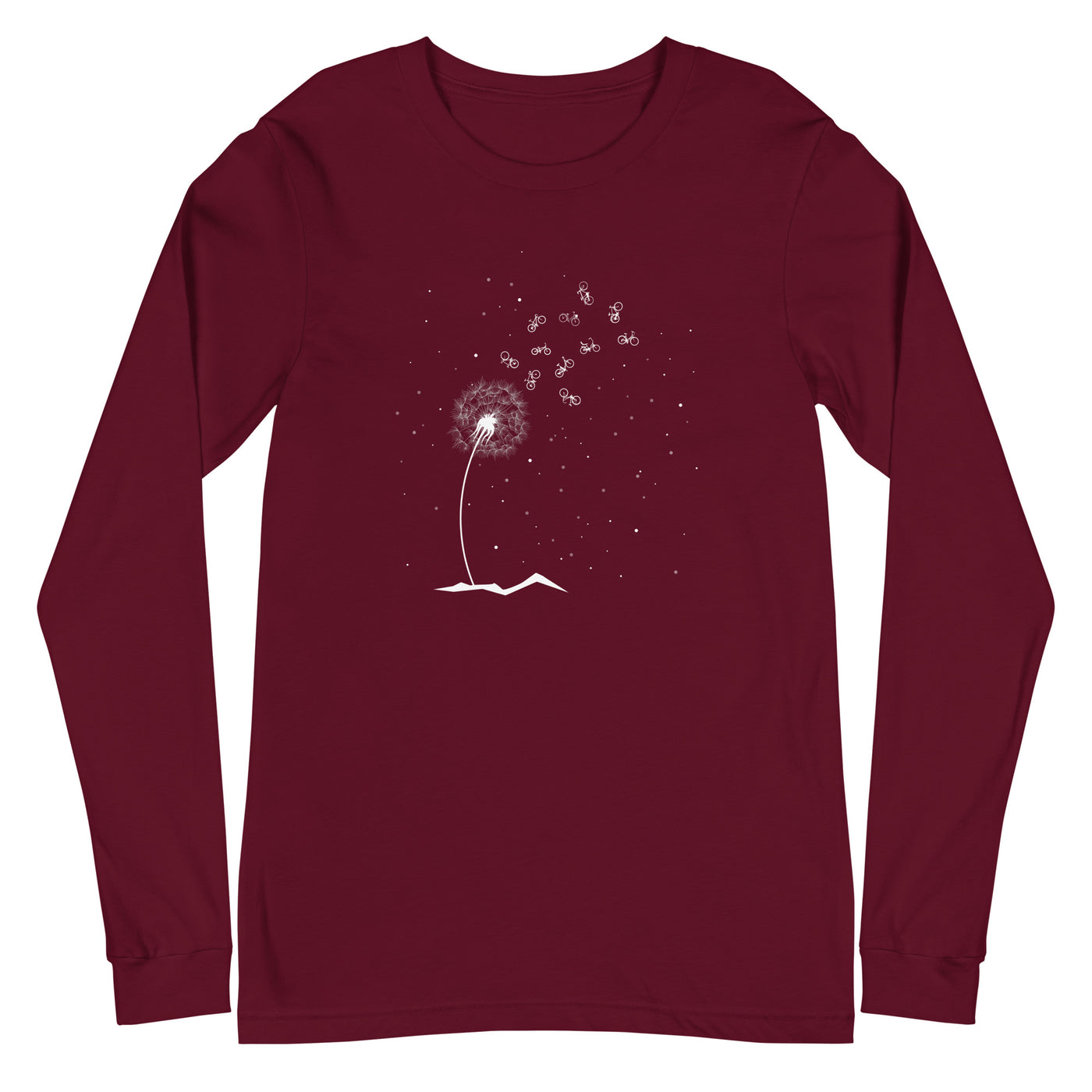 Pusteblume Fahrräder - Longsleeve (Unisex) fahrrad mountainbike Maroon