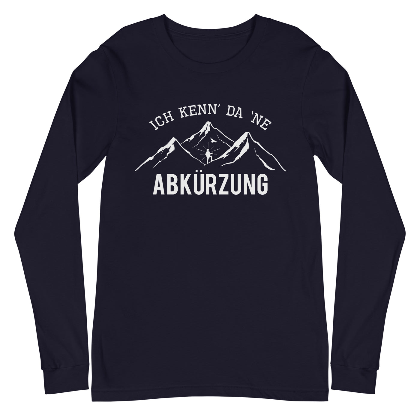 Ich kenne da ne Abkürzung - Longsleeve (Unisex) berge wandern xxx yyy zzz Navy