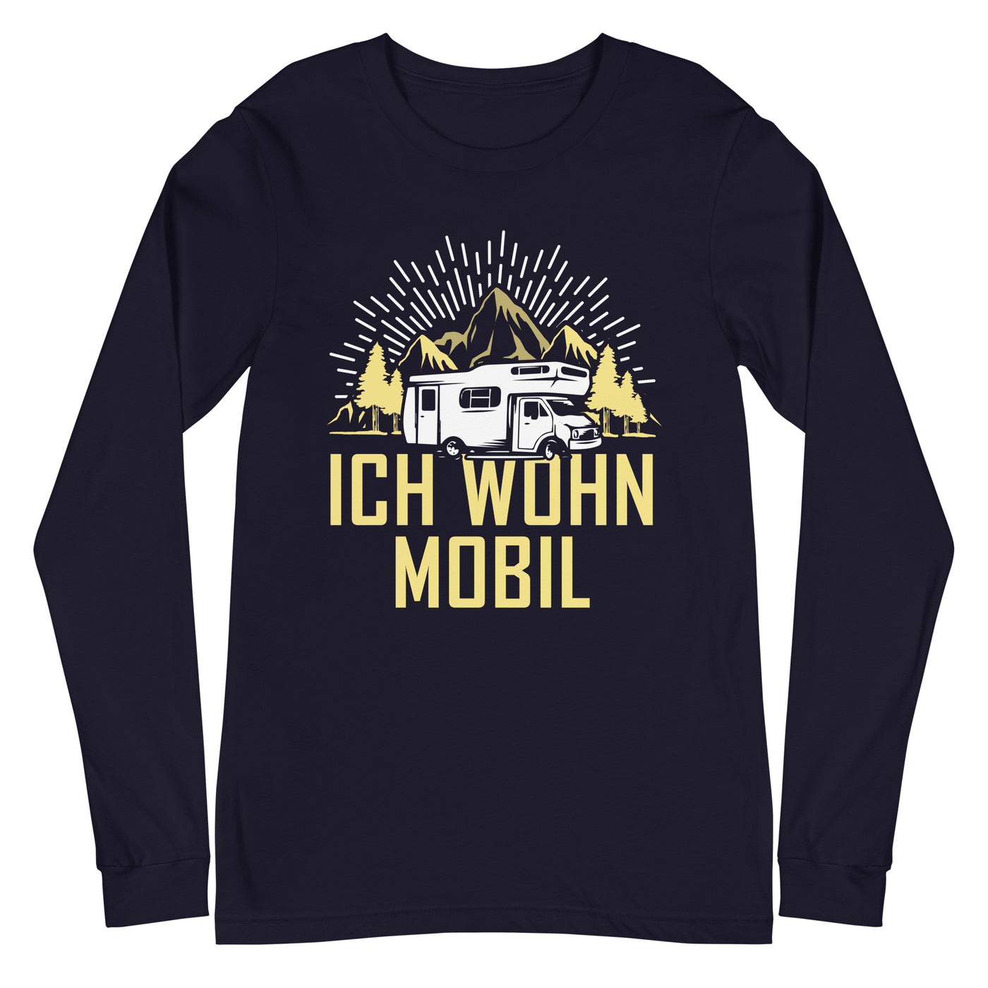 Ich wohn mobil - Longsleeve (Unisex) camping xxx yyy zzz Navy