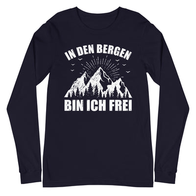 In Den Bergen Bin Ich Frei - Longsleeve (Unisex) berge xxx yyy zzz Navy