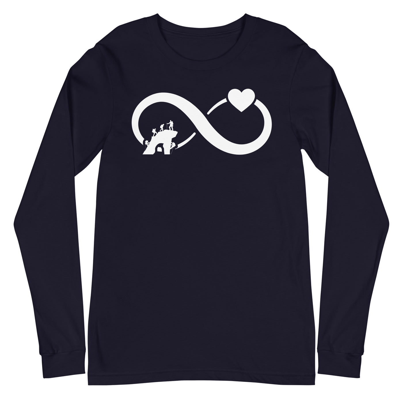 Infinity Heart and Climbing - Longsleeve (Unisex) klettern xxx yyy zzz Navy