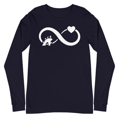 Infinity Heart and Climbing - Longsleeve (Unisex) klettern xxx yyy zzz Navy