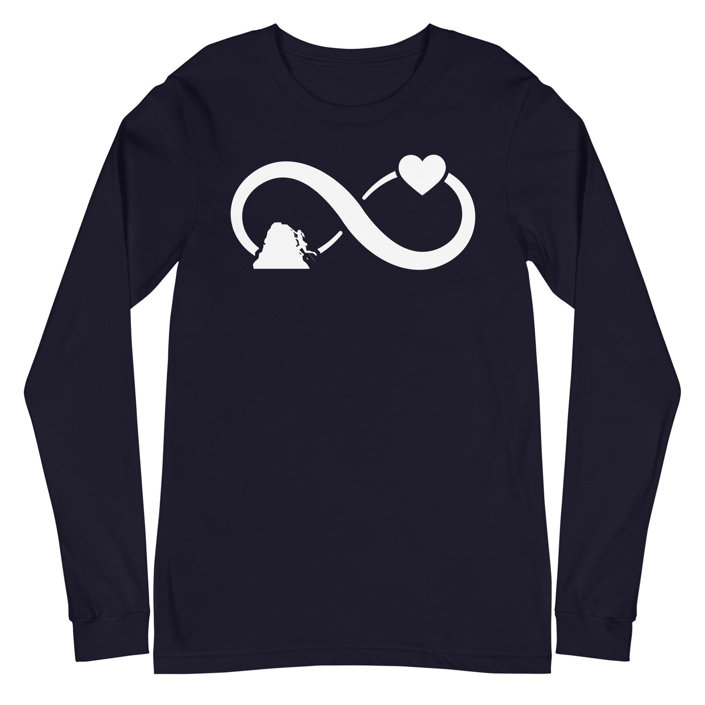 Infinity Heart and Climbing 1 - Longsleeve (Unisex) klettern xxx yyy zzz Navy