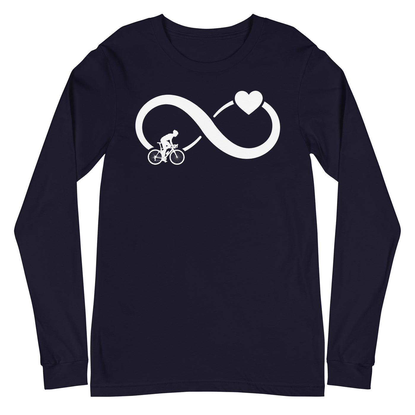 Infinity Heart and Cycling 1 - Longsleeve (Unisex) fahrrad xxx yyy zzz Navy