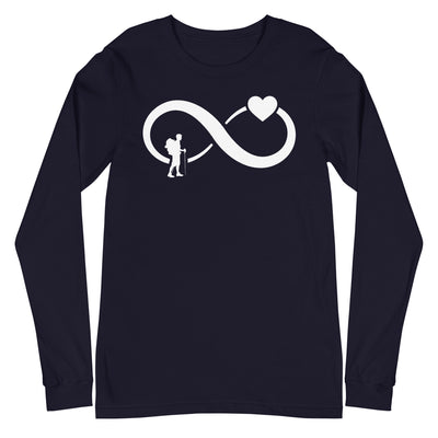 Infinity Heart and Hiking - Longsleeve (Unisex) wandern xxx yyy zzz Navy