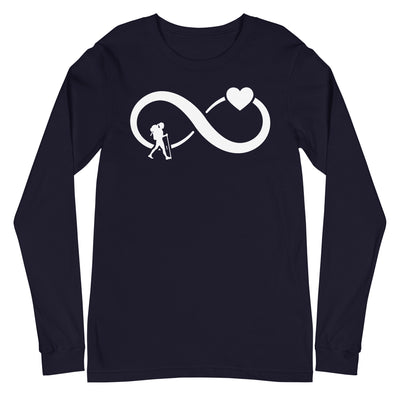 Infinity Heart and Hiking 1 - Longsleeve (Unisex) wandern xxx yyy zzz Navy