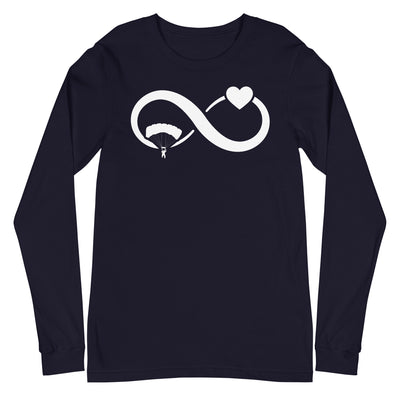 Infinity Heart and Paragliding - Longsleeve (Unisex) berge xxx yyy zzz Navy