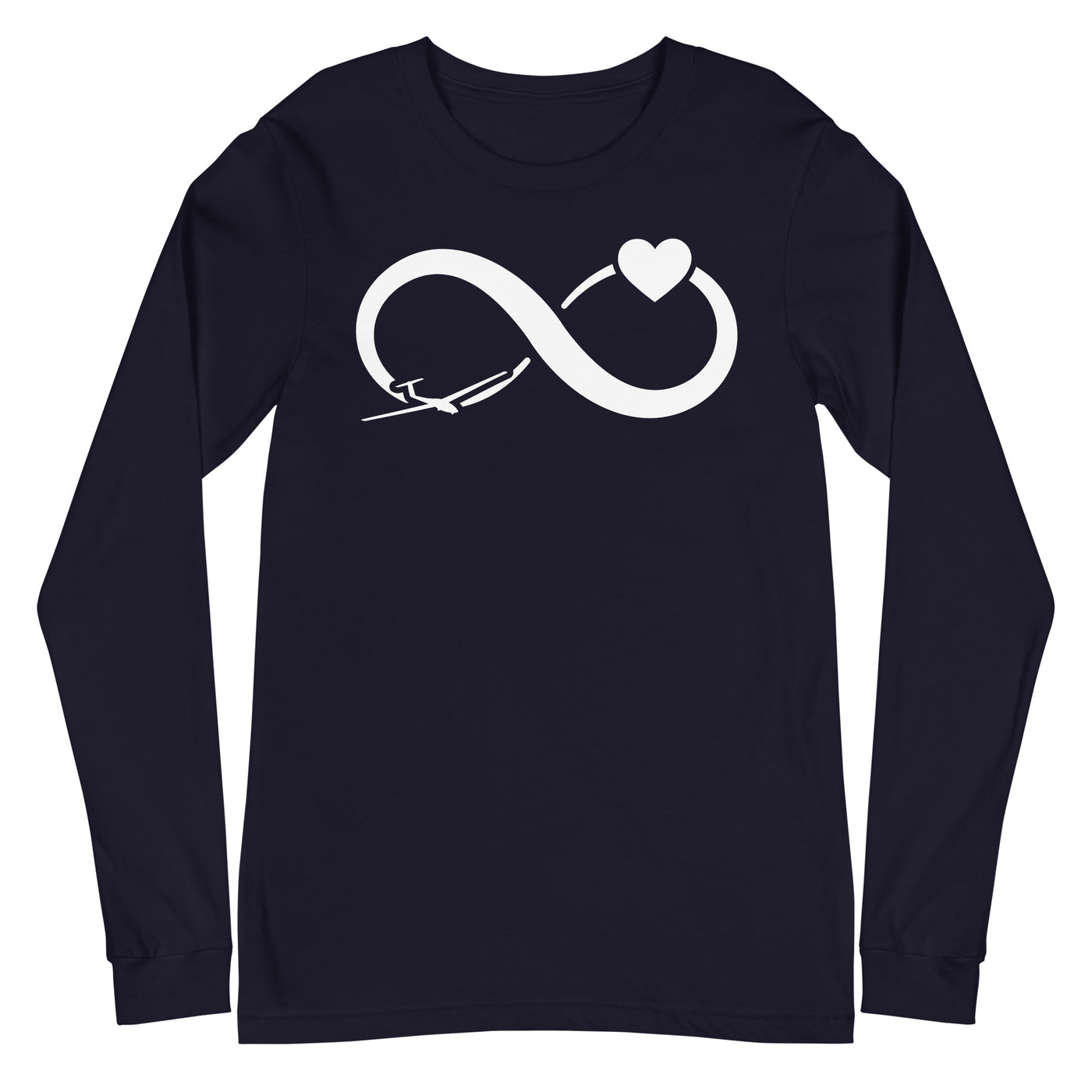 Infinity Heart and Sailplane - Longsleeve (Unisex) berge xxx yyy zzz Navy