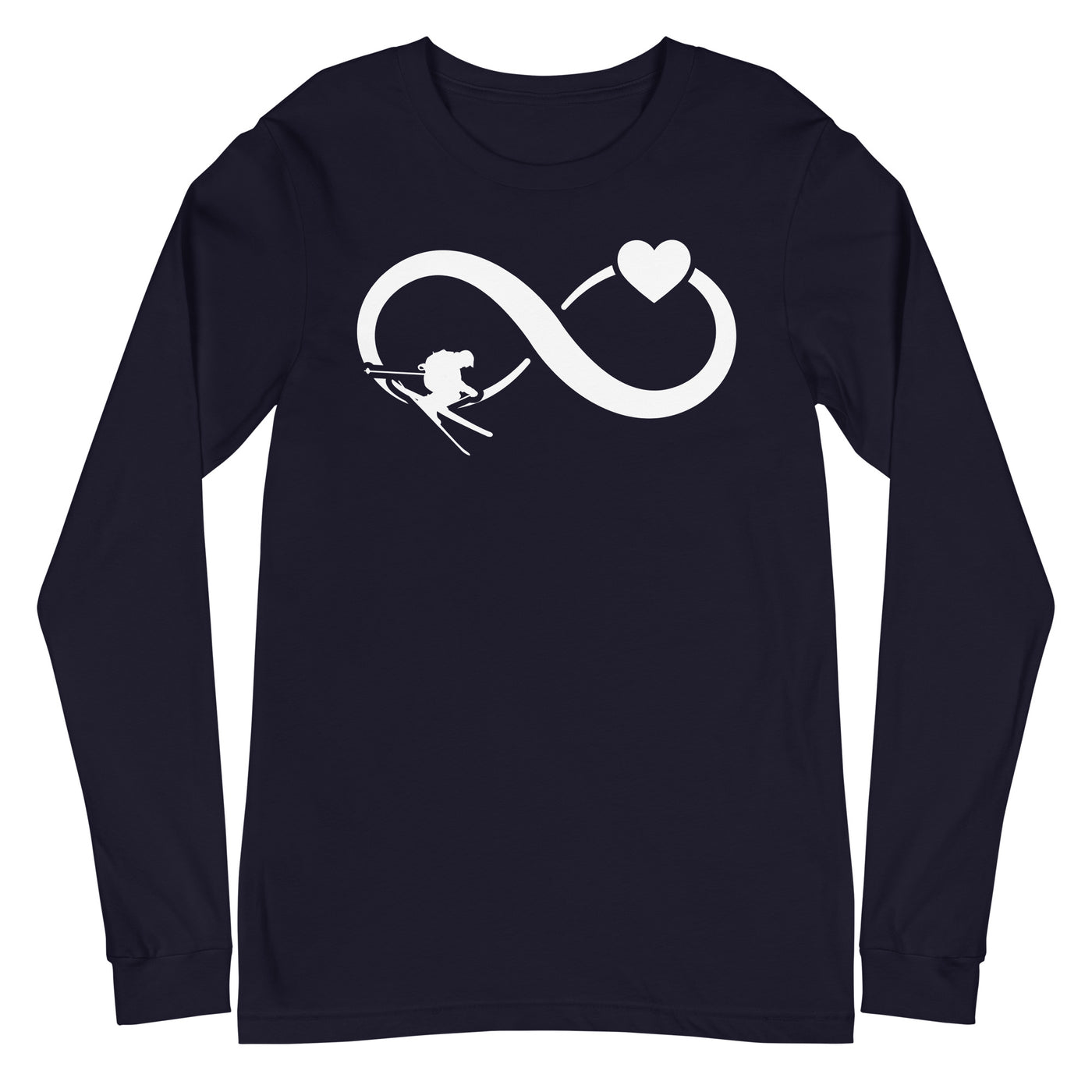 Infinity Heart and Skiing - Longsleeve (Unisex) klettern ski xxx yyy zzz Navy