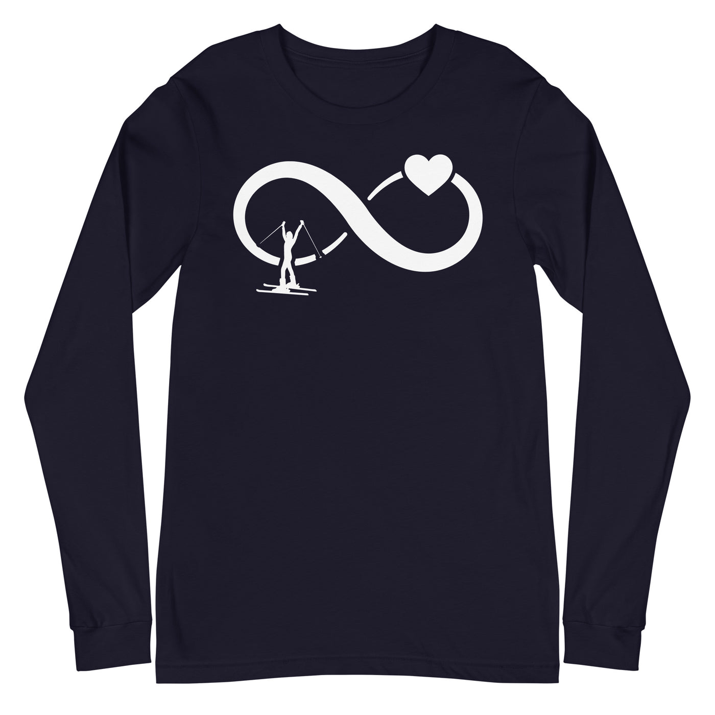 Infinity Heart and Skiing 1 - Longsleeve (Unisex) klettern ski xxx yyy zzz Navy