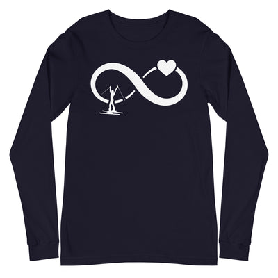 Infinity Heart and Skiing 1 - Longsleeve (Unisex) klettern ski xxx yyy zzz Navy